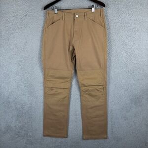 NEW Topo Designs Utility Pants Mens 32x32 Brown Duck Canvas Double Knee Cordura